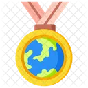 Medalha Terra Planeta Icon