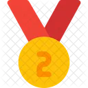 Medalha De Segunda Categoria Segunda Classificacao Distintivo Ícone