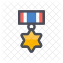 Medalha De Estrela Pingente De Estrela Distintivo Ícone