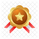 Medalla De Oro Flor Icon