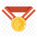 Medalla De Oro Logro Premio Icon