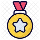 Medalla De Oro Medalla Premio Icon