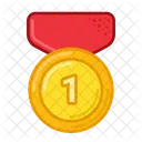 Oro Medalla Premio Icon