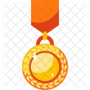 Medalla De Oro Plana Icon