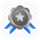 Medalla De Plata Flor Icon