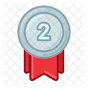 Plata Medalla Premio Icon