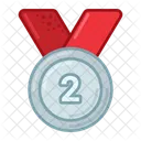 Plata Medalla Premio Icon