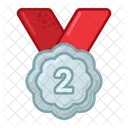 Plata Medalla Premio Icon