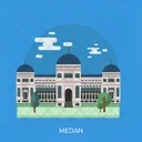 Medan Travel Monument Icon