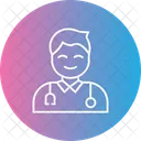 Medecin De Sexe Masculin Homme Medecin Icône