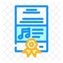 Media Certificate Music Certificate Digital Certificate Icon