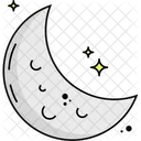 Media Luna Creciente Luna Icon