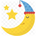 Sonriente Luna Agradable Icono