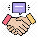 Media Partner Handshake Handclasp Icon