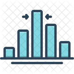 Median Icon - Download in Colored Outline Style