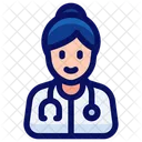 Médica feminina  Ícone