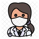 Medico Avatar Mulher Ícone