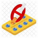 No Cigarette No Smoking Pills Icon