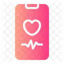 Medical App Phone Heart Rate Icon
