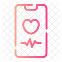 Medical App Phone Heart Rate Icon