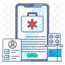 Emergency Services Online Healthcare Online Pharmacy Icon