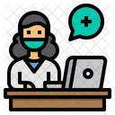 Medical Assistance Computer Advise Icon