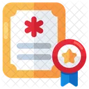 Medical Certificate Deed Credential Document Icon