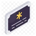 Medical Certificate Deed Credential Document Icon