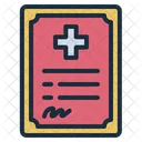 Medical Certificate Health Blood Icon