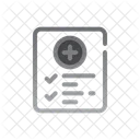 Medical Check Insurance Paper Icon