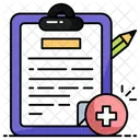 Medical Checklist Prescription Medical Receipt Icône