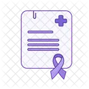 Clipboard Ribbon Cancer Icon