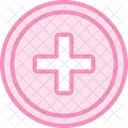 Medical Cross Duotone Line Icon Icon