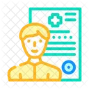 의료 데이터 의료 세부 정보 의료 보고서 아이콘