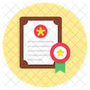 Medical Degree Diploma Certificate Icon