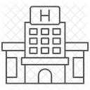 医療施設の細い線のアイコン アイコン