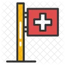 Medical Flag Red Icon
