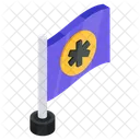 Medical Flag Flagpole Streamer Icon