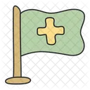 Medical Flag Flagpole Streamer Icono