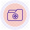 Medical Folder Color Circle Icon Icon