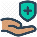 Medical Hand Shield Icon