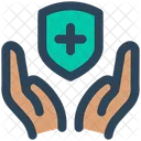 Medical Hand Shield Icon