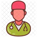 Medical Librarian Medical Man Male Nurse Icon