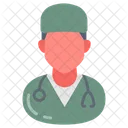 Medical Librarian Medical Man Male Nurse Icon