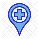 Pin Hospital Clinic Icon