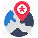 Medical Location Medical Direction Gps Icon