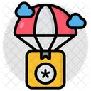 Medical Parachute Healthcare Parachute Coral Parachute Icon
