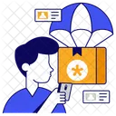 Medical Parachute Healthcare Parachute Coral Parachute Icon