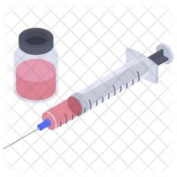 Medical Plastic Syringe  Icon