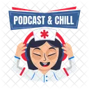 Medical Podcast Listening Music Icon